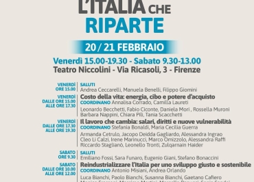 L'ITALIA RIPARTE; Panel Reindustrializzazione  il mio intervento a Firenze, 